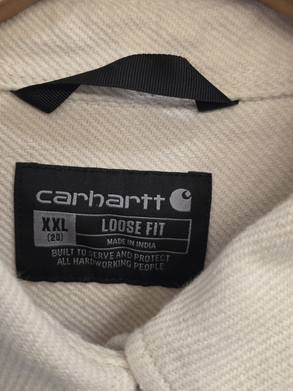 Carhartt TW5991-W Loose Fit Shirt Jacket - Off-White Cream - Men's XXL - Picture 5 of 10
